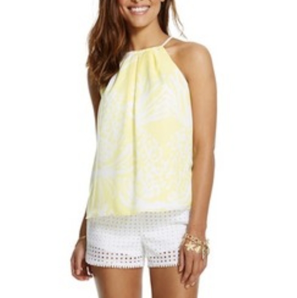 Lilly Pulitzer x Target Braided Strap Halter Top - Pineapple Punch Size Small - Picture 2 of 9